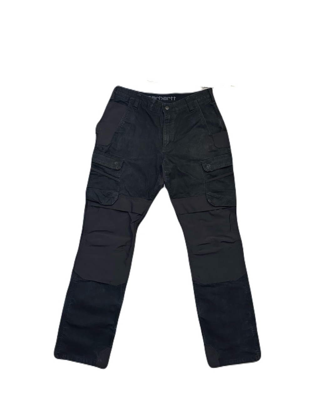 Carhartt Steel Rugged Flex Relaxed Fit Black Cargo Work Pant Double Knee 34X31